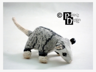 Plop The Baby Virginia Opossum Doll Cross Stitch Animal - Cross-stitch #4887766