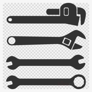 Black And White Wrench Clipart Spanners Clip Art - Spanner Clipart #4889098