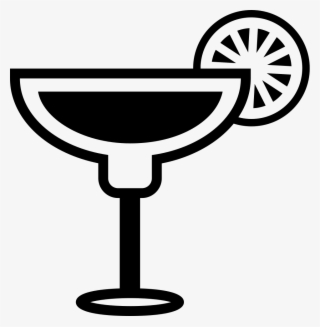 Cocktail Glass With Lemon Slice On The Border Comments - Margarita Glass Icon #4892006