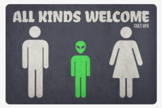 All Kinds Welcome Door Mat - Toilet Men And Women #4894396
