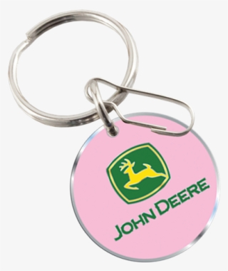 John Deere Pink Enamel Key Chain #4894612