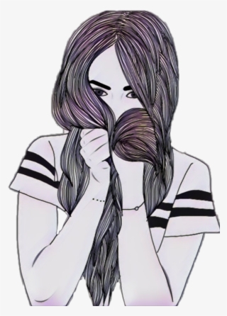 Dibujo Chica Sacando El Dedo #4894703