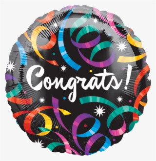 18" Congrats Streamers - 18 Congrats Streamers Mylar Foil Balloon Pack #4894889