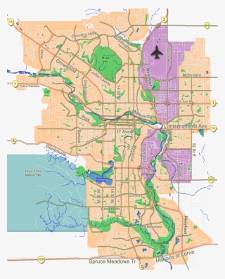 Road Map Of Calgary #4895051