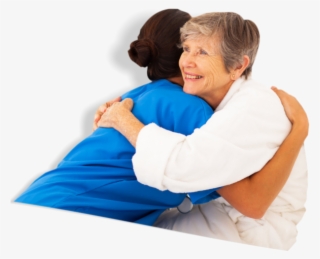 A Nurse Hugged By An Old Woman - Changer Couche Personne Agée #4896107