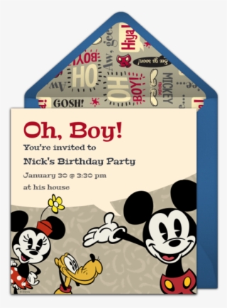 Retro Mickey Mouse Online Invitation - American Greetings Minnie Mouse Mother's Day Card #4897066