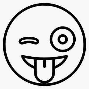 With Stuck Out Tongue And Winking Eye Svg Png Icon - Smiley #490575