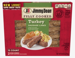 Jimmy Dean® Fully Cooked Turkey Sausage Links, 12 Count - Jimmy Dean Turkey Sausage #490629