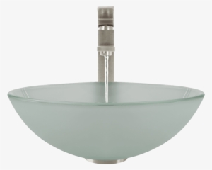602 - René By Elkay R5-5002-r9-7003-bn Frosted Glass Vessel #492417