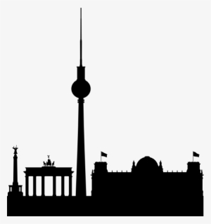 Berlin Skyline Black Simple Clip Art - Berlin Clipart #492437