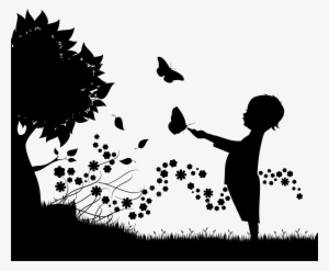 This Free Icons Png Design Of Floral Child Silhouette #492796