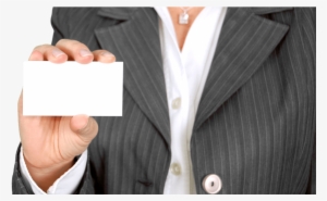Woman In Suit Holding Blank Business Card - Working Women In The U. S.: Statistical Data #492829