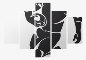 American Football Player, Silhouette Pentaptych • Pixers® #492930