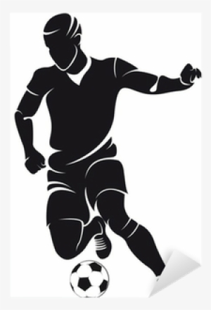 Vector Football Player Silhouette With Ball Isolated - False Soccer Wall Decal Vinyl Wall Sticker Sport Sticker #492952 Vector Football Player Silhouette With Ball Isolated - False Soccer Wall Decal Vinyl Wall Sticker Sport Sticker #492952