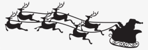 Santa Sleigh Silhouette Clipart Png #493486