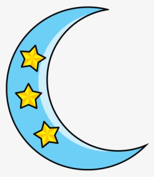 New Crescent Moon Clip Art - Blue Crescent Moon Clipart #493558