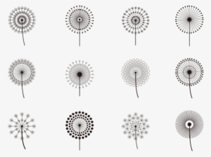 Simple Blowball Icons Vector - Dandelion Icon #495165