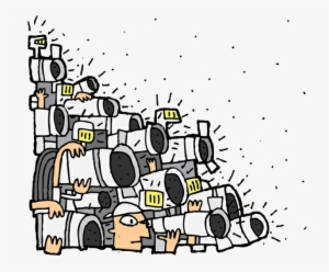 Vector Library Download Cartoon Photography Illustration - Paparazzi Cartoon #495924