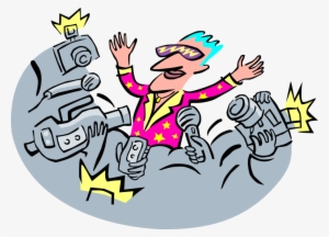 Graphic Library Library Celebrity Faces Paparazzi Vector - Clip Art Movie Star #496149