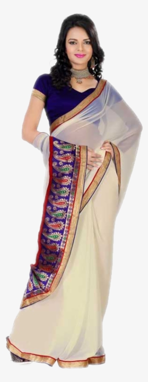 Model In Saree Png Transparent - Indian Sari Png #497109