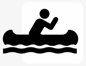 Canoe Sign Symbol Icon Boat Water Activity - Canoeing Clip Art #497436