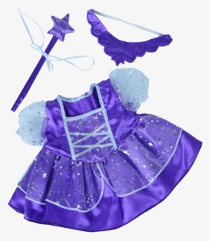 Purple Fairy Princess W/ Wand & Tiara - Build A Bear Clothes Cosum #498583