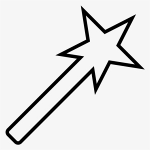 Magic Wand Rubber Stamp - Sterne Clipart Schwarz Weiß #499192