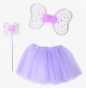 Msb Fairy Set, Purple, Wand/wings/tutu, Purple, Large - Miniskirt #499256