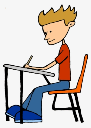 Person - Sitting At Desk Clipart #499591