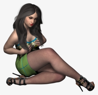 Plus Size Sexy Girl Woman Pose Png Image - Plus Size Sexy Girls Png #4902778