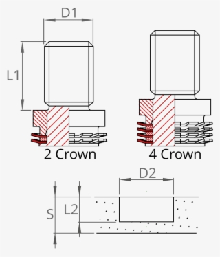 Keep-nut Stud - Composite Material #4904069