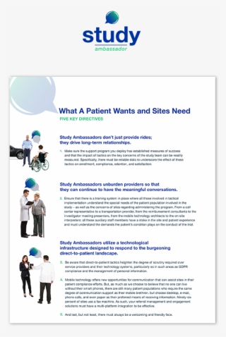 What A Patient Wants And Sites Need - Brochure #4905513