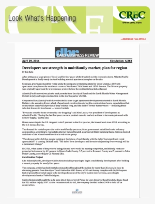 Dbr 4 29 11 Pm - Continental Real Estate Companies #4905696