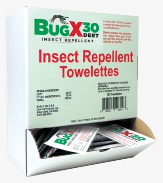 Bug X 30 Insect Repellent With Deet Towelettes #4909487