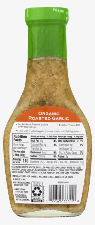 S Organic Roasted Garlic Vinaigrette, 8 Fl Oz - Bottle #4909745