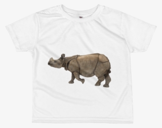 Indian Rhinoceros Print All Over Kids Sublimation T - Rhinoceros #4909866
