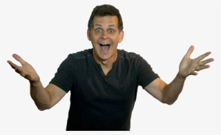 Mark Simon Expressive Arms Out, Black Shirt - Orator #4912057