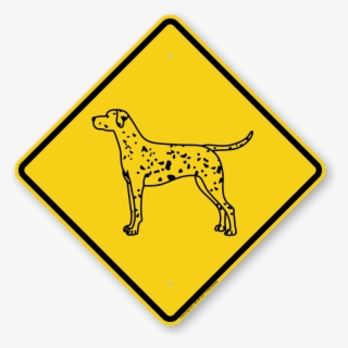 Dalmatian Symbol Guard Dog Sign - One Lane Bridge, High Intensity Grade Reflective Sign, #4912990