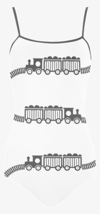 Train Tracks Strap Swimsuit - Active Tank #4921065