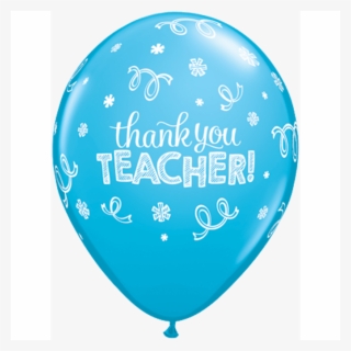 Thank You Teacher Latex Balloon - Happy Birthday Balloon Blue #4921662