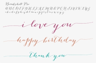 Swashes Vector Wedding Thank You Svg Black And White - Bombshell Font #4921825