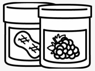 Peanut Butter And Jelly Clipart - Peanut Butter And Jelly Clipart Black And White #4922082