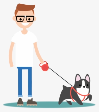 Dog Walking - Walking Dog Cartoon Png #4923439