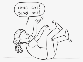 Dead Ant Tag - Line Art #4924109