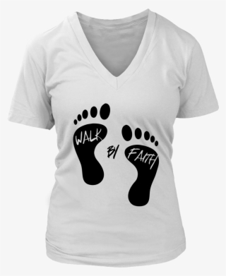 Walk By Faith V-neck - July Girls Born Shirt #4927949