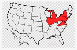 Usa Map Outline Clipart Blank Map U - Aml #4937413