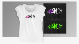 T-shirt Woman Shot Race Gear Logo Typography - Graphic Design #4940728