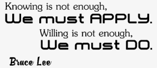 Sticker Citation We Must Apply Bruce Lee Ambiance Sticker #4942595