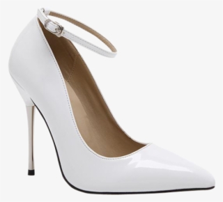 White Heels Png - White Ankle Strap Stilettos #4942692