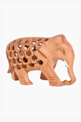 Exquisite Hand Carved Elephant With Baby Elephant Carved - Animal Figure #4942876